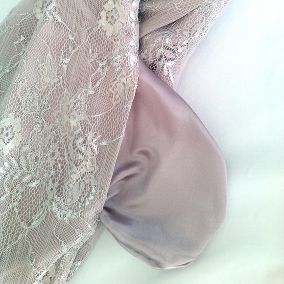 Metallic Mauve Lace Sweetheart Cocktail Sheath 8 Mini Dress Jill Stuart Studio 8 - Picture 7 of 8